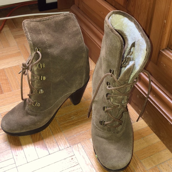 Lace up suede booties Aerosoles - Picture 1 of 3